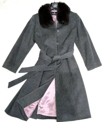 새상품급 MONT ILAS 그레이 퍼 롱 코트