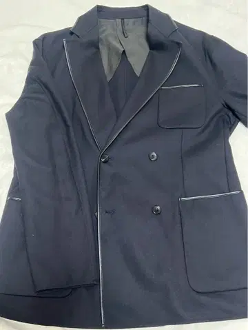 에스트네이션 네이비 더블 브레스트 테일러드 자켓