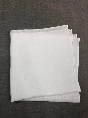 포켓 치프 Herdmans 린넨 핸드 롤 손바느질