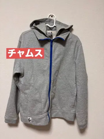 CHUMS 그레이 후드티 M 사이즈