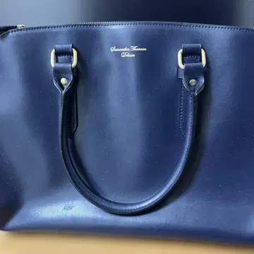 사만다 타바사 숄더백 비즈니스 가죽 A4 수납 가능 네이비