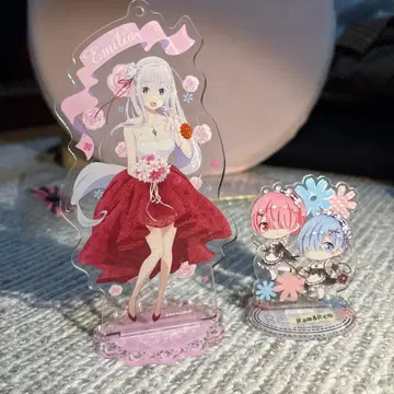 리제로 에밀리아 렘 라무 아크릴 스탠드 세트