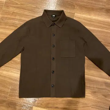 유니클로 남녀 공용 밀라노 리브 셔츠 가디건