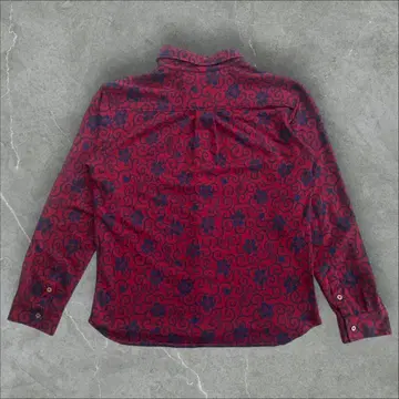 미야비무스비 디자인 셔츠 L 일본풍 패턴 올 패턴 꽃무늬