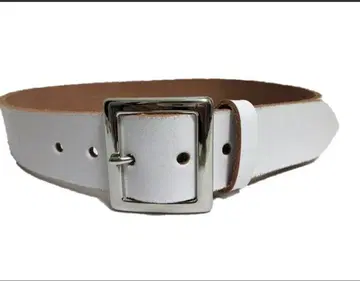 화이트 가죽 벨트