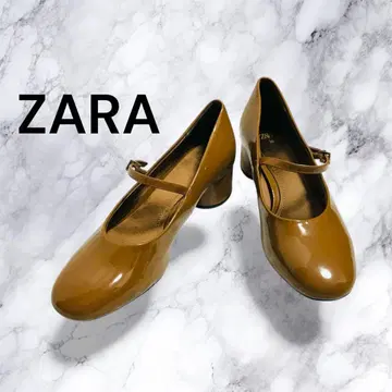ZARA 자라 앵클 스트랩 블록 힐 펌프스