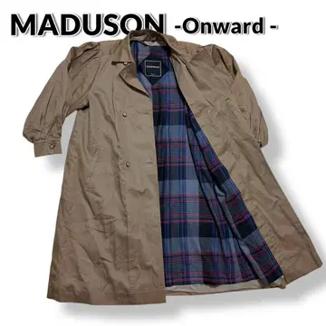 MADUSON Onwrad 스텐 칼라 코트 라이너 카키 체크 무늬
