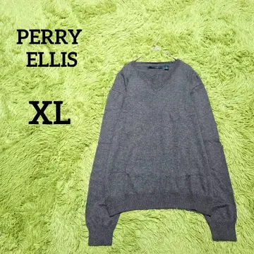 [ PERRY ELLIS ] V넥 스웨터 XL 그레이 베이직 고급
