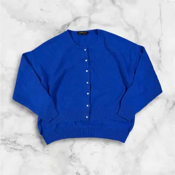 새상품급 SABELLA 캐시미어 100% 가디건 로얄 블루 40 사이즈