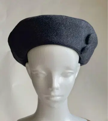 네이비 캐시미어 싸개 버튼이 포인트인 안쪽이 울인 베레모