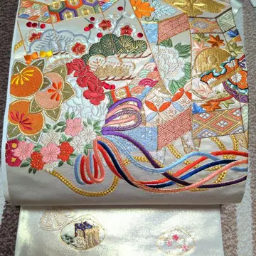 손바느질 자수 후쿠로 오비 성인식