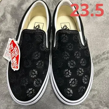 Vans 스웨이드 블랙 슬립온 23.5cm