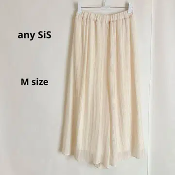 anySiS 애니시스 플리츠 가우초 팬츠 M 아이보리 시어