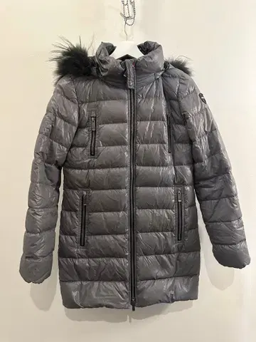 그레이 후드 부착 다운