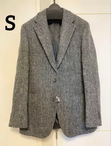 [ SALE ] 해리스 트위드 테일러드 자켓 그레이 헤링본 S