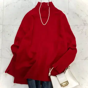 새상품급 아이씨비 소프트 캐시미어 믹스 하이넥 니트