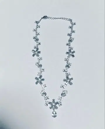 드레스 블랙 크리스탈 플라워 액세서리 세트