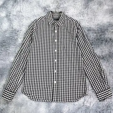 nanoBASE [ S ] 깅엄 체크 셔츠 작은 사이즈 얇은 소재 남성용
