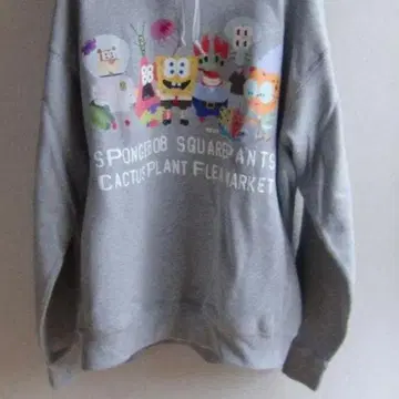 후드티 유니클로 그레이 스펀지밥