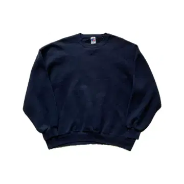 [레어 빅] 90s 러셀 애슬레틱 전면 V 맨투맨 XXL 네이비 USA제