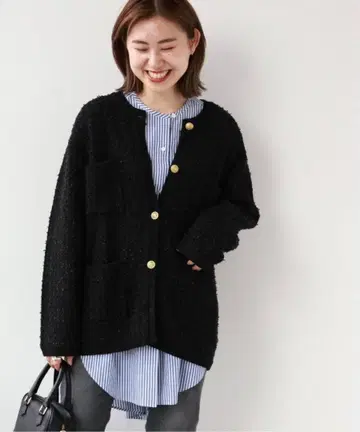 새상품급 저널 스탠다드 리룸 TWEEDY 니트 자켓