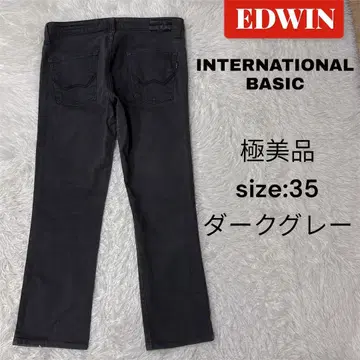 EDWIN INTERNATIONAL BASIC 데님 W35 다크 그레이