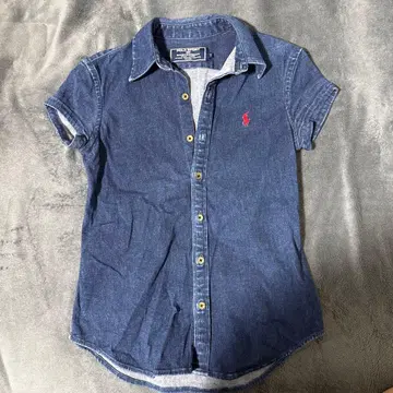 POLO SPORT 반팔 데님 셔츠 데님 블루 사이즈 7
