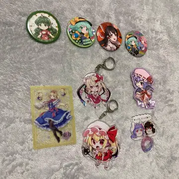 동방 프로젝트 캔뱃지 아크릴 키링 세트