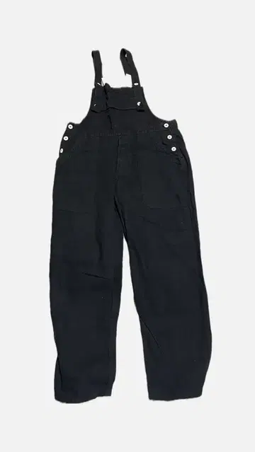 블랙 코튼 오버롤