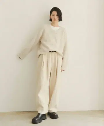 FASHIRU 코듀로이 와이드 팬츠