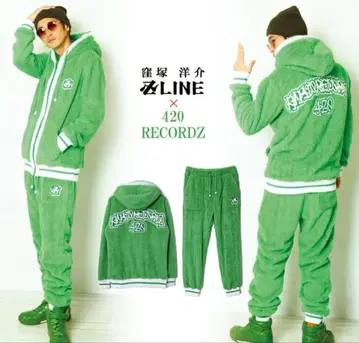 420recordz/콜라보/보아 후드티/저지/L/그린/셋업