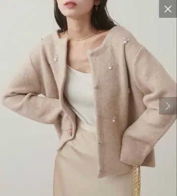 natural couture [ 어른나츄 ] 노카라 비쥬 니트 코트