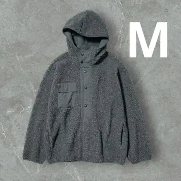 GU ENGINEEREDGARMENTS 보아 플리스 스냅 후드티 M