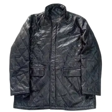 WindArmor 윈드아머 램 가죽 퀼팅 코트 LL 블랙