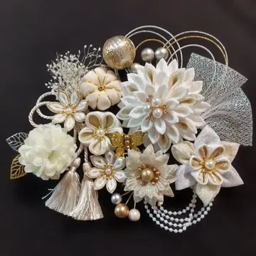 쓰미에 공예 머리 장식 성인식 결혼식