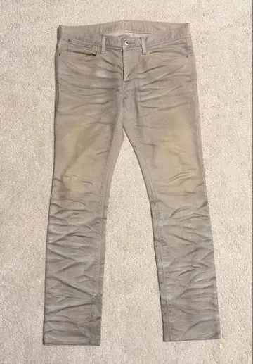 [ 새상품급 ] 닐바렛 라메 수염 입체 가공 데님 팬츠