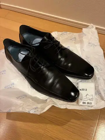 BENIR 블랙 비즈니스 슈즈 26cm