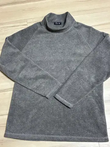 Papas 그레이 터틀넥 남성용 L 긴팔 플리스