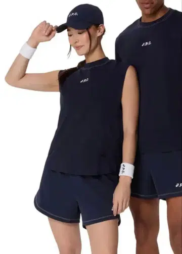 [미사용 새상품] APC x asics 네이비 탱크탑