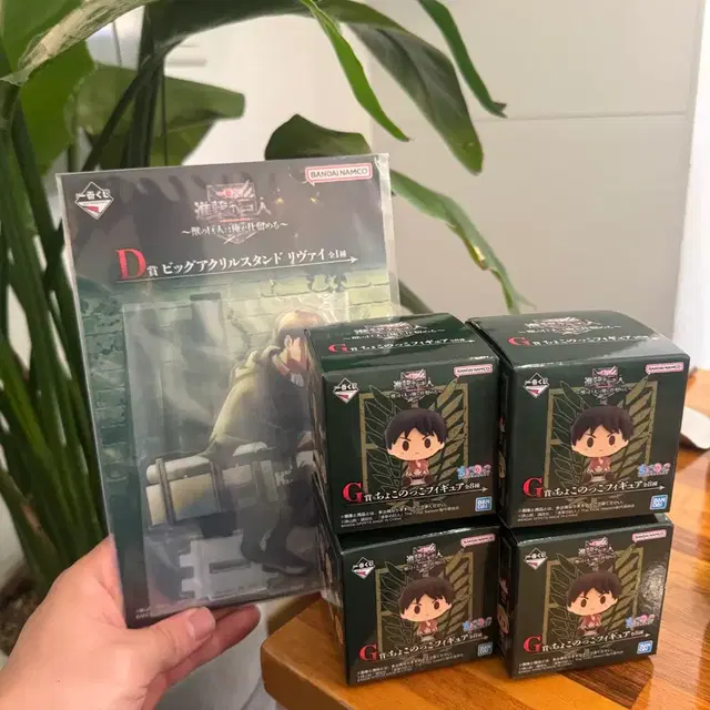 진격의 거인 쪼코놋코 피규어 + 리바이 아크릴 스탠드