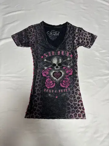 AFFLICTION sinful 여성용 레오파드 무늬