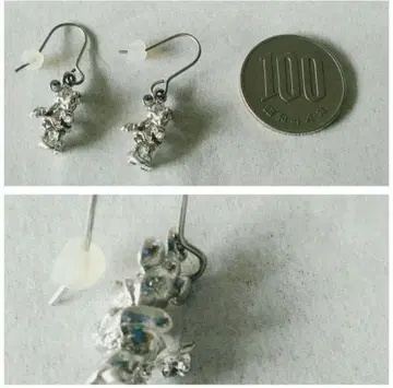 레어템 20년 이상 전 미사용 새상품 Disney 각인 미니 귀걸이