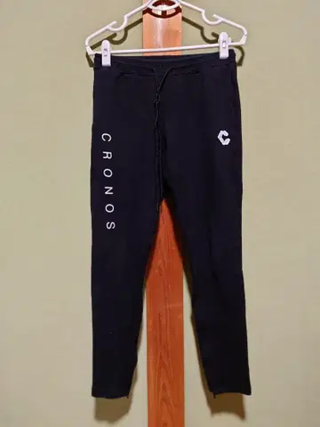 CRONOS 블랙 조거 팬츠