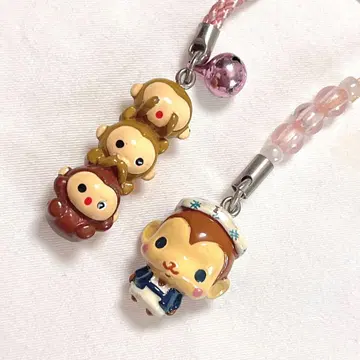 도치기현 닛코 온천 도쇼구 지역 한정 원숭이 스트랩 키링