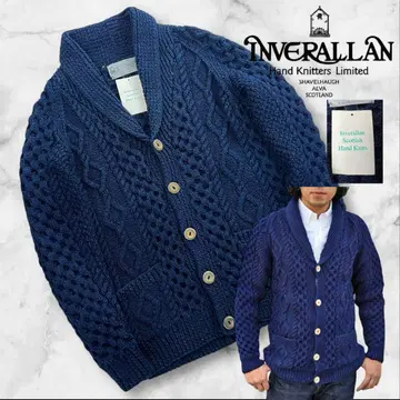 새상품 INVERALLAN 6A 숄카라 가디건 데님 사이즈 40