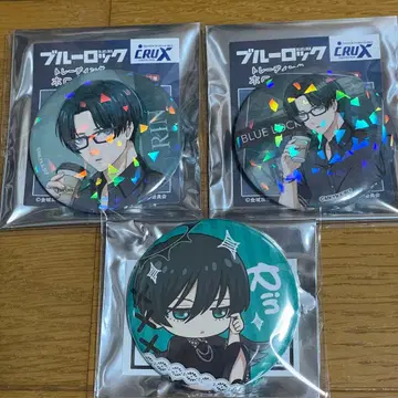 이토시 린 캔뱃지 휴일 안경 트레이딩 홀로그램 캔뱃지 블루 록