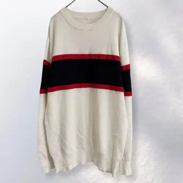 지유 GU 크루넥 니트 멀티 컬러 면 100% L [ c60