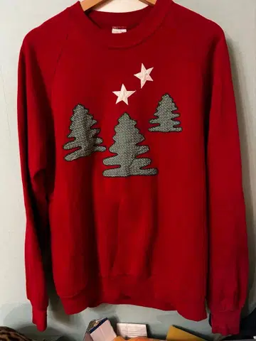 빈티지 80s 저지 프린트 맨투맨