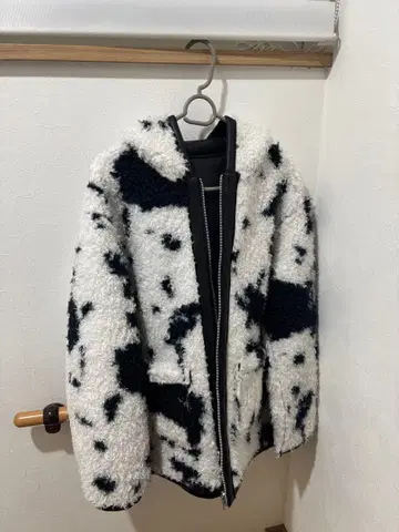 카우 패턴 플리스 자켓