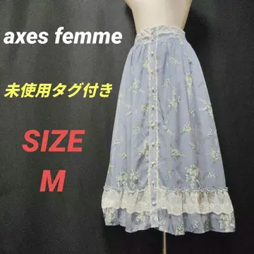 미사용 택 포함 axes femme 꽃무늬 롱 스커트 스즈란 패턴 M